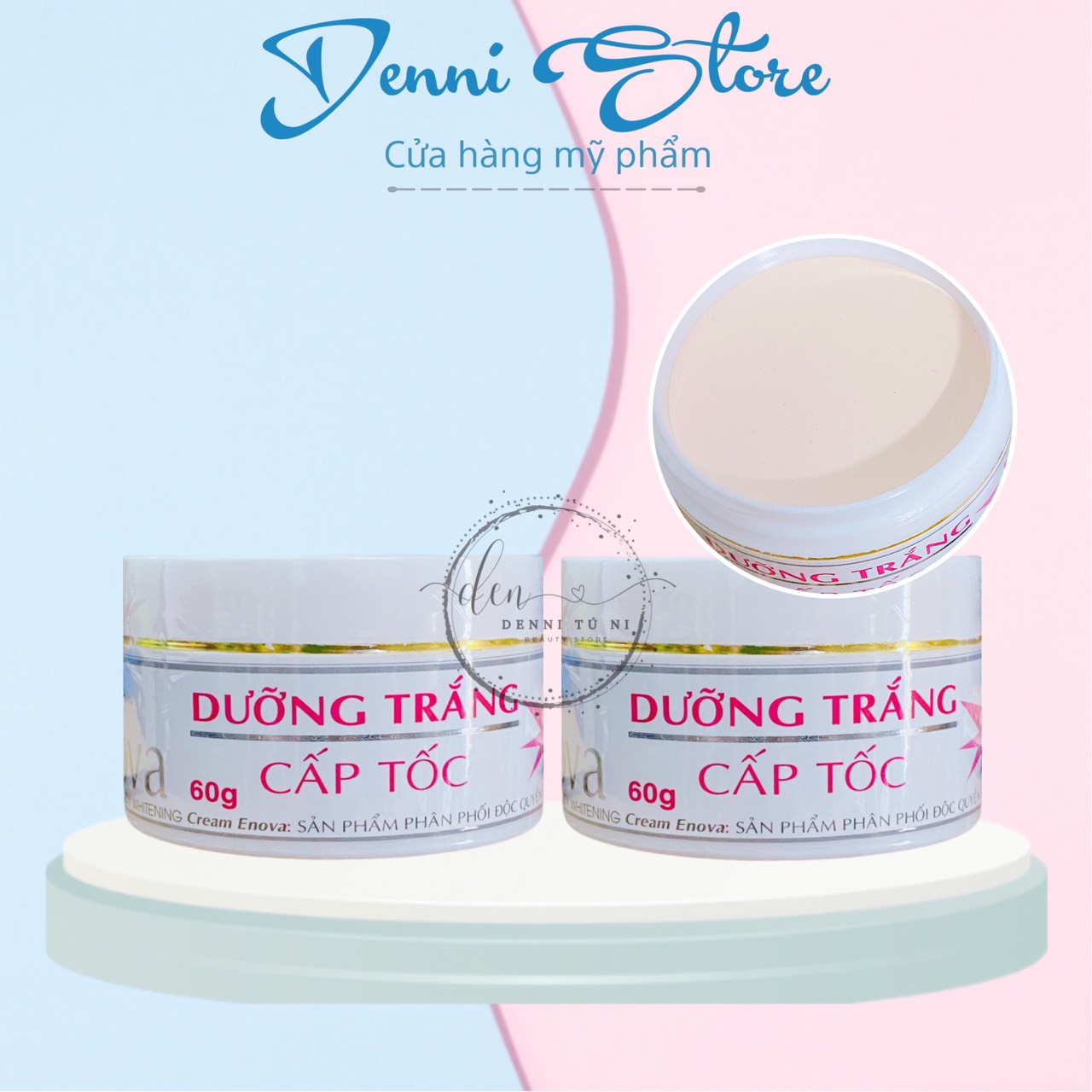 01 Hủ 60g kem dưỡng trắng cấp tốc Enova essence body