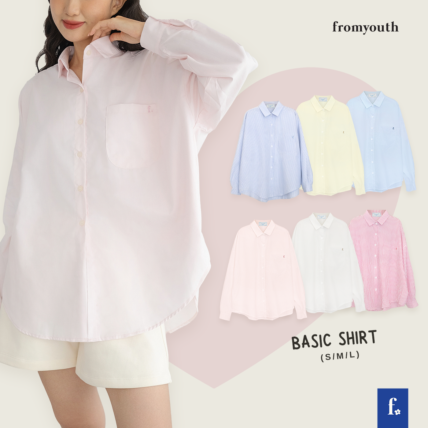 Áo sơ mi vải thô thêu chữ Fromyouth - Basic Shirt