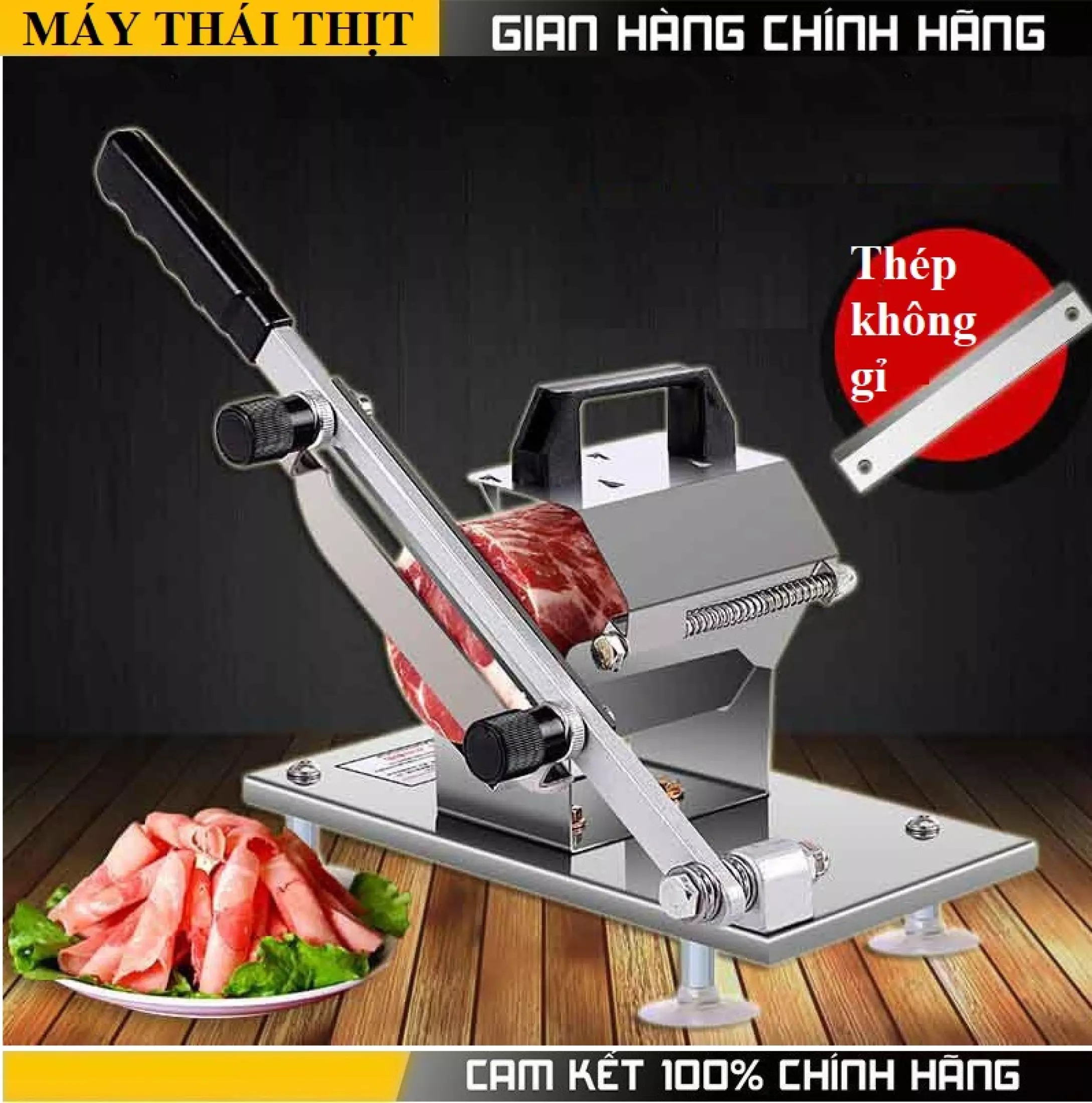 Máy thái thịt cắt xương bằng tay