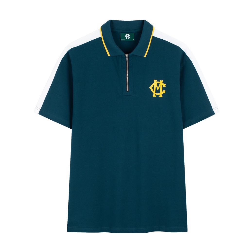 Áo thun unisex ngắn tay mikenco zip polo
