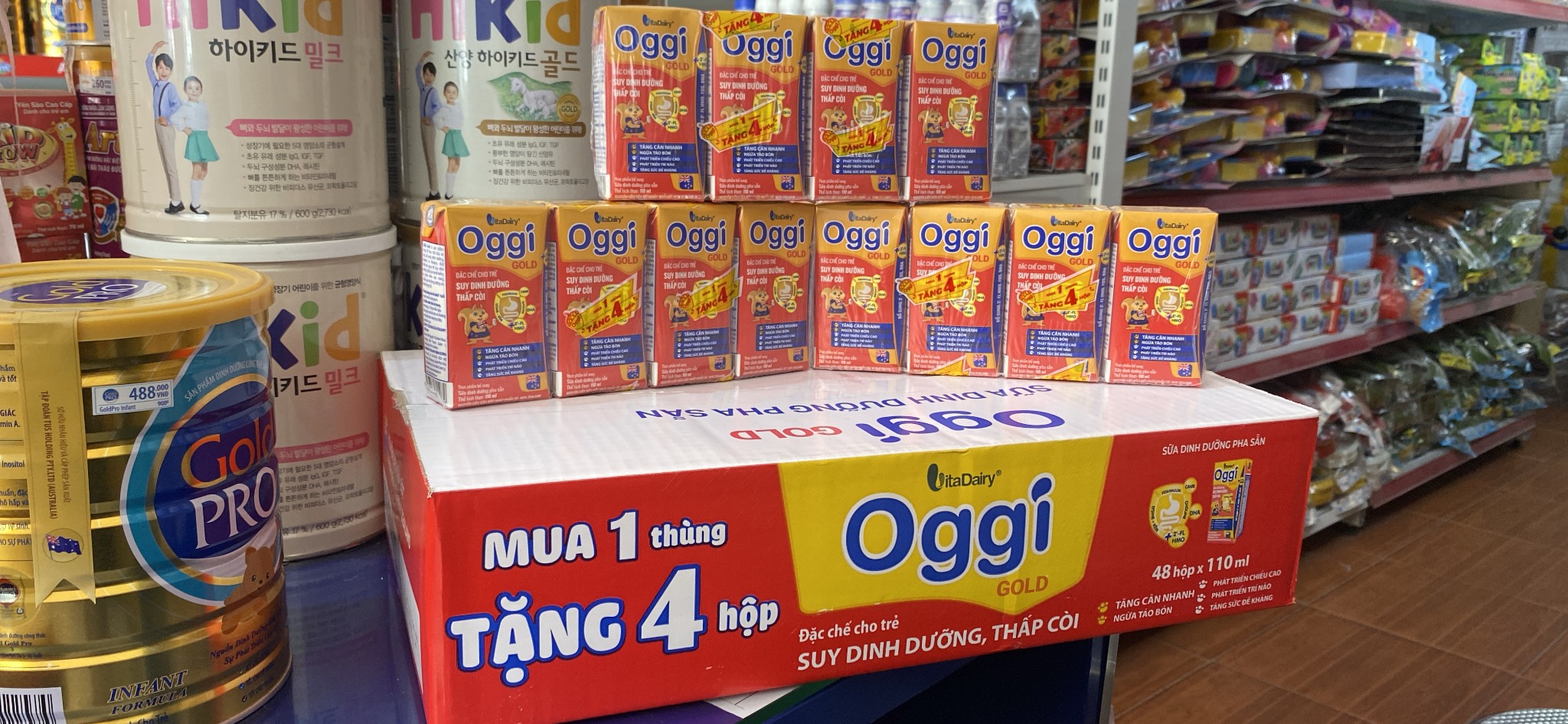 [Mẫu mới] Sữa Oggi Gold Pha Sẵn Thùng 48 Hộp x 110 ml [Date mới nhất )