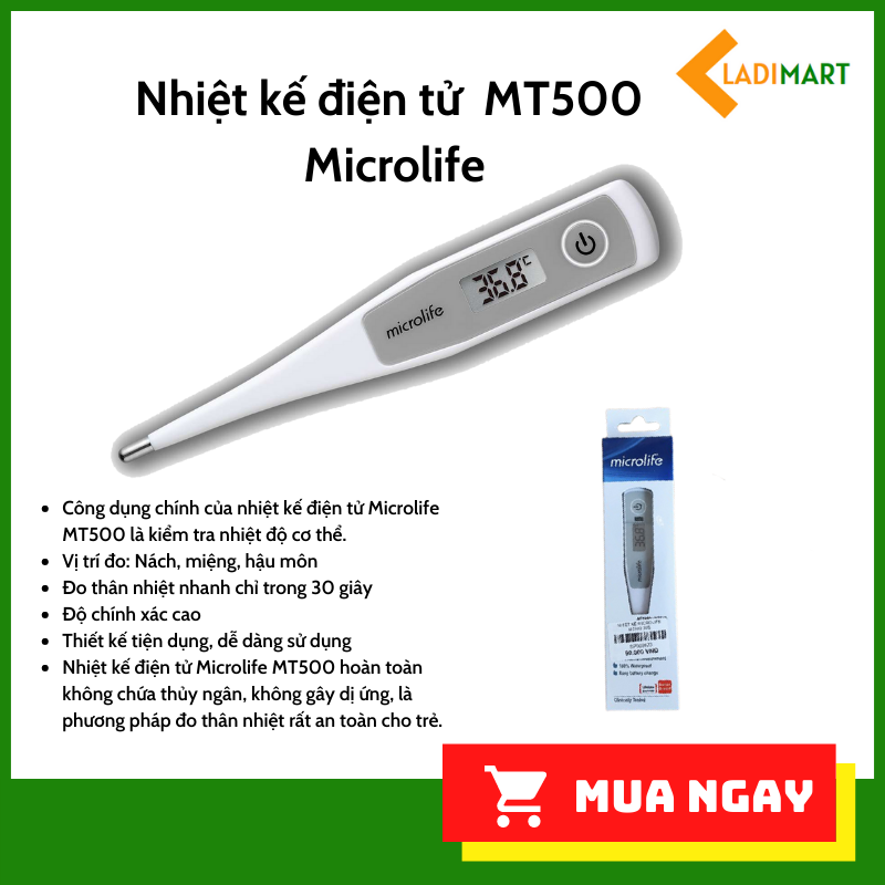 Nhiệt kế điện tử dạng bút microlife mt500