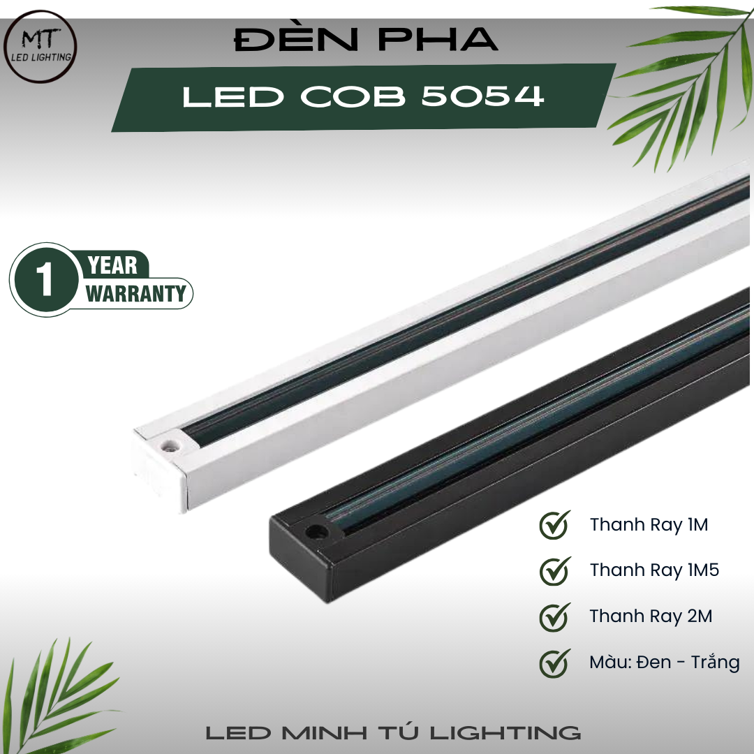 Thanh ray đèn rọi, ray trượt đèn rọi, thanh ray 1m; 1.5m