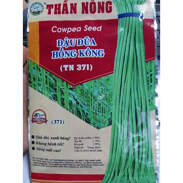 Hạt giống đậu đũa hồng kông thần nông tn371 gói 15g khoảng 95 hạt