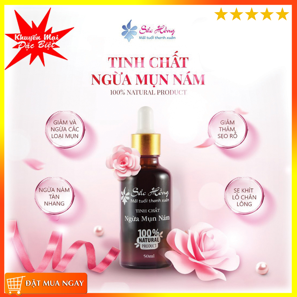 Tinh chất ngừa mụn nám tàn nhan hiệu quả 50ml- Ngừa các loại mụn bọc, mụn mủ, mụn sưng đỏ, mụn cám, mụn đầu đen, mụn li ti...