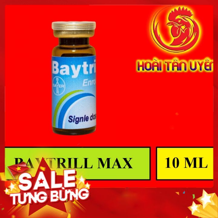 Baytril max 10% khò khè, phân trắng gà đá 10ml