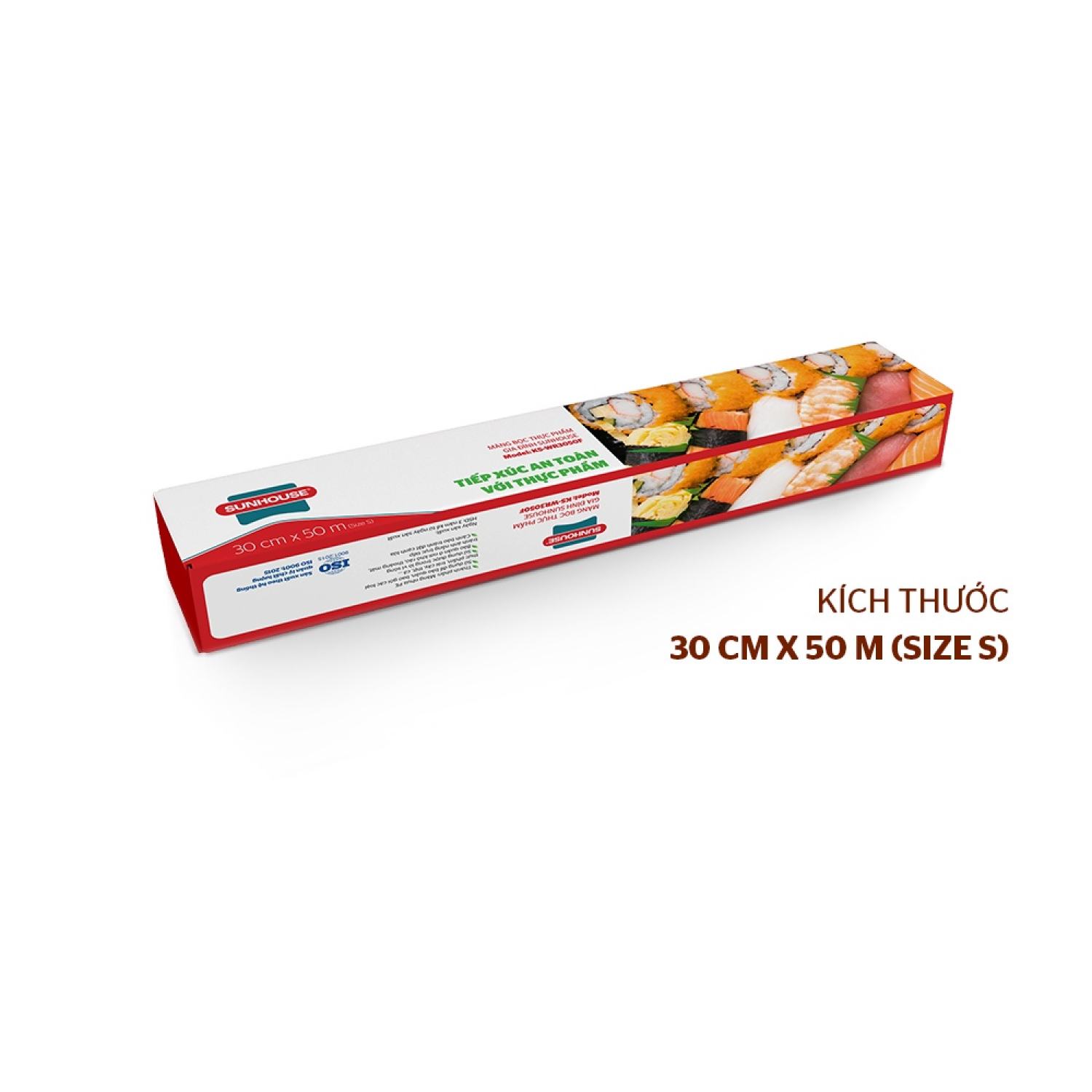 Màng bọc thực phẩm gia đình sunhouse ks-wr30100f, ks-wr3050f