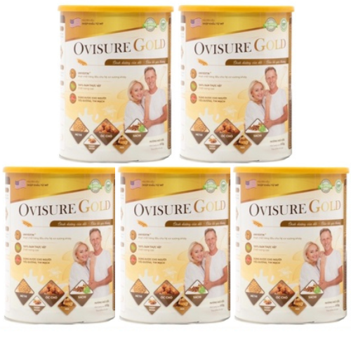 Com bo 5 hộp Sữa hạt xương khớp Ovisure Gold hộp 650g chính hãng giá tốt date mới