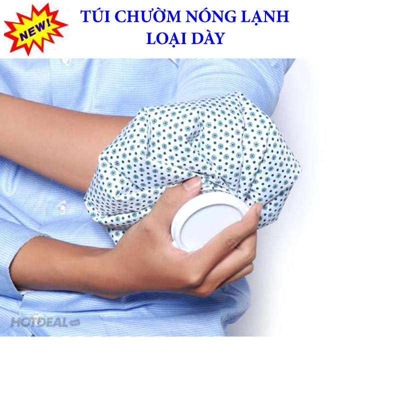 Túi Chườm Nước Đá Vải Túi Lớn Size 9" Tiện Dụng, Túi chườm nóng lạnh vải , Túi chườm nóng lạnh loại dày