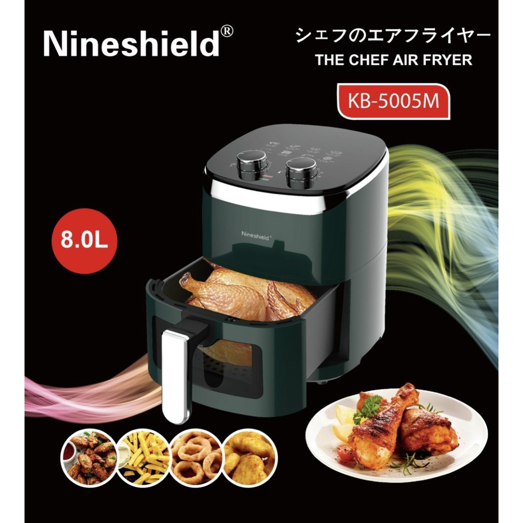 Nồi chiên không dầu nine shield 8l. 10.5l