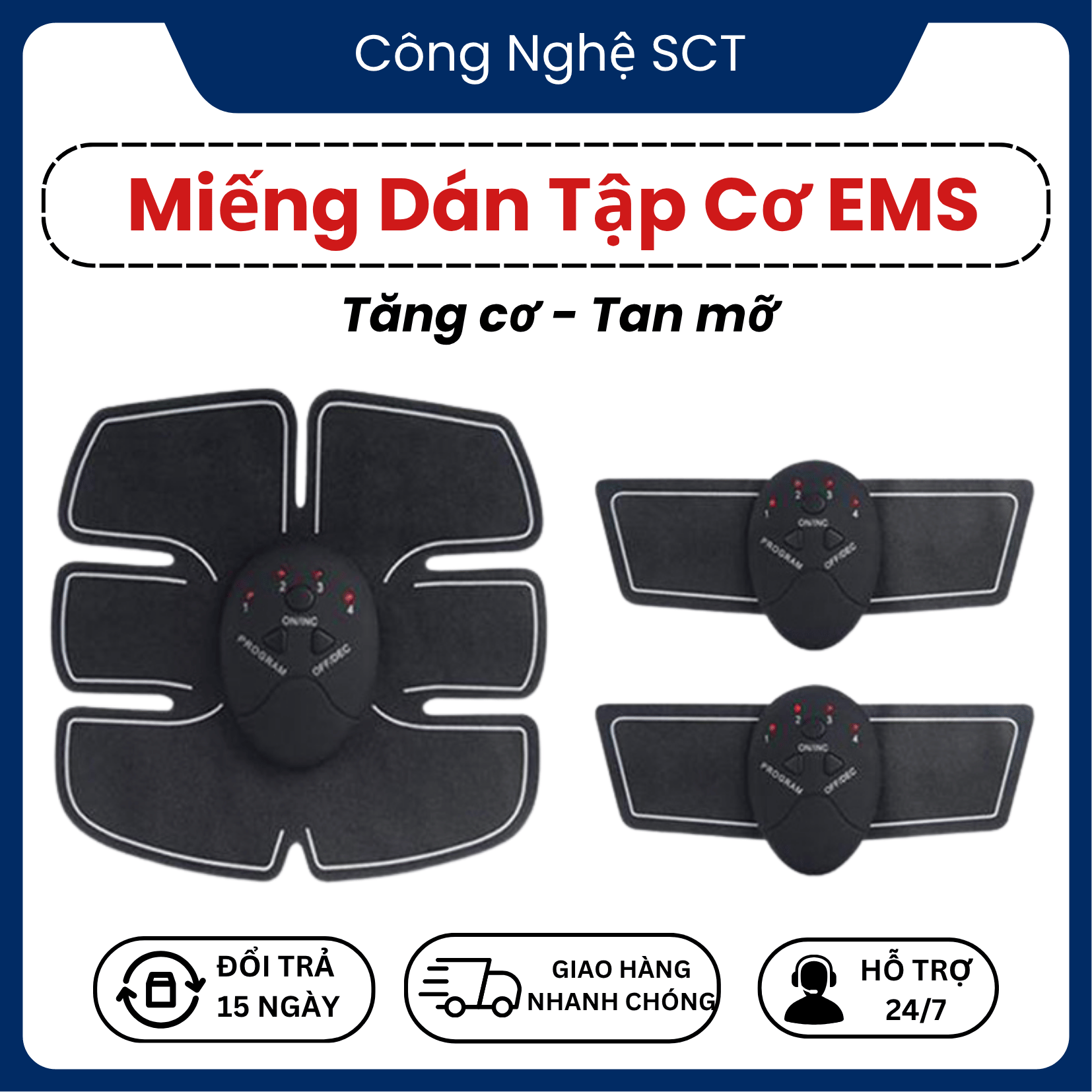 Miếng dán điện cực cho cơ bụng và cánh tay, hỗ trợ giảm cân hiệu quả