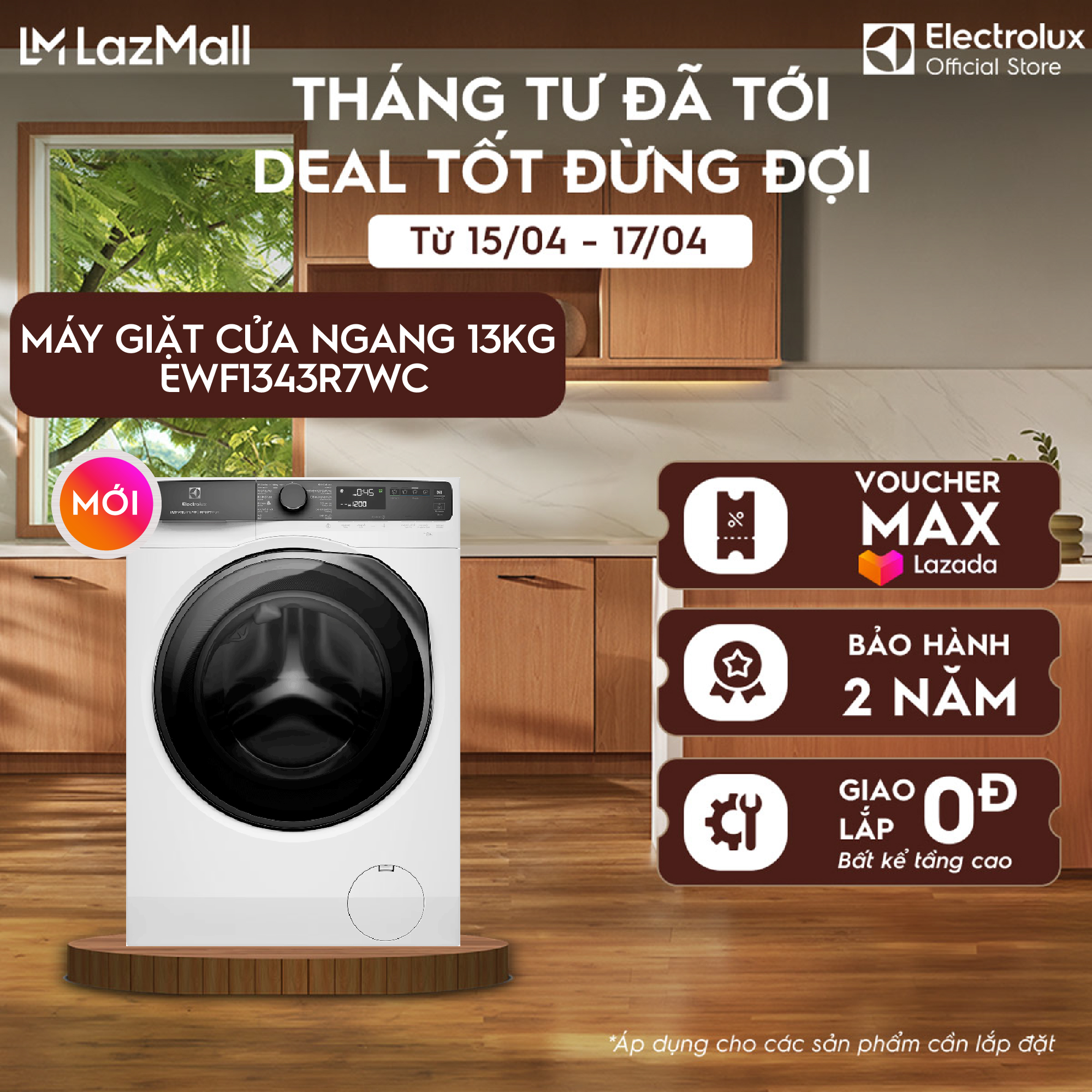 [MỚI] Máy Giặt Cửa Ngang Electrolux 13kg UltimateCare 700 EWF1343R7WC EcoInverter - Miễn phí giao lắp toàn quốc