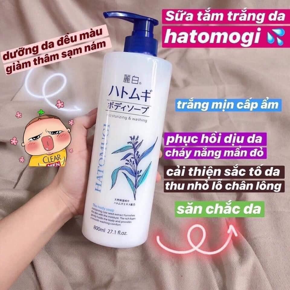 Sữa tắm chiết xuất hạt ý dĩ hatomugi nhật bản xách tay