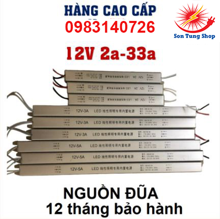 Nguồn led đũa 12v 5a, 12v3a, 12v2a siêu nhỏ gọn cao cấp