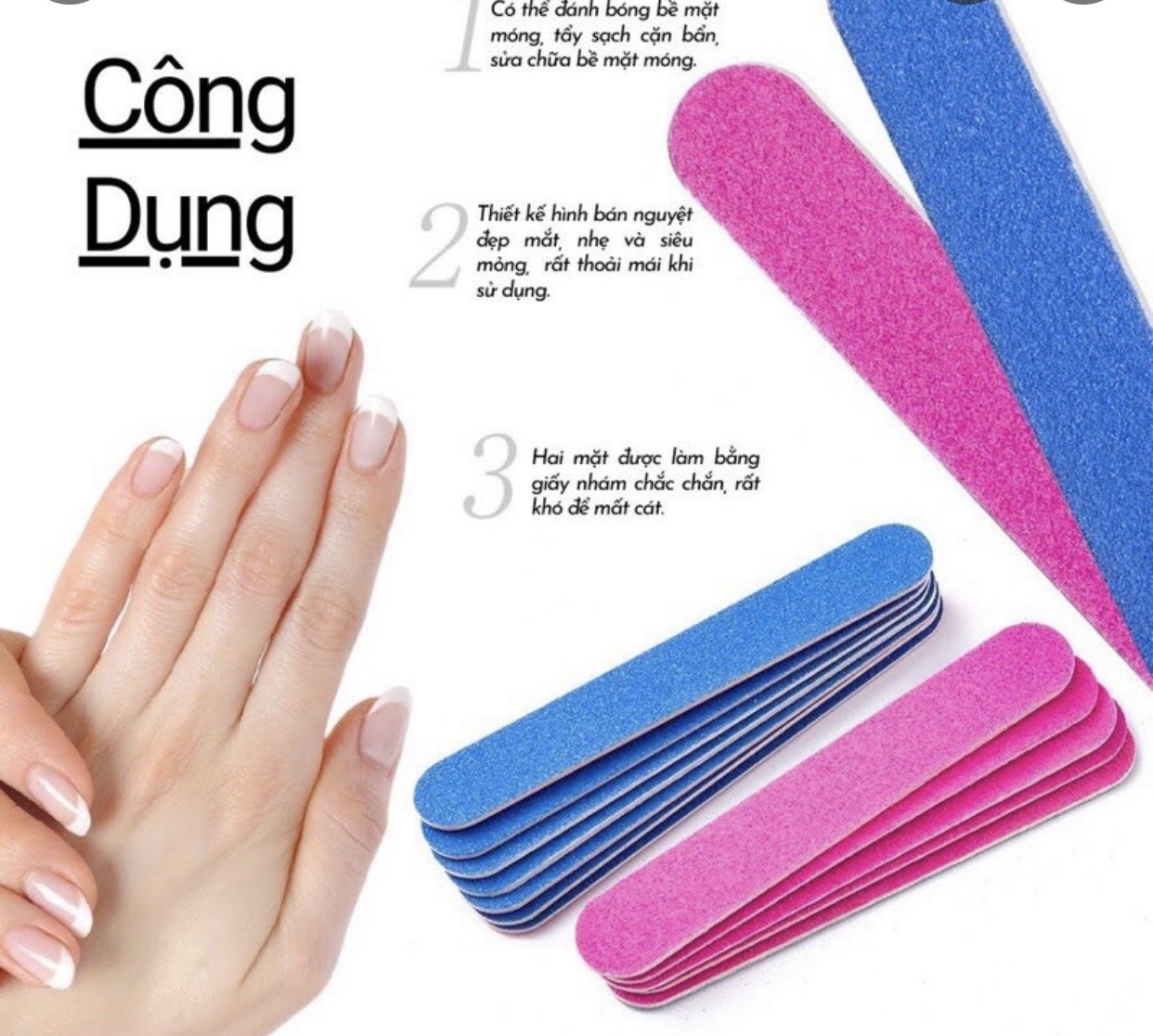 Dũa móng tay chuyên dụng mini siêu xinh nhiều màu