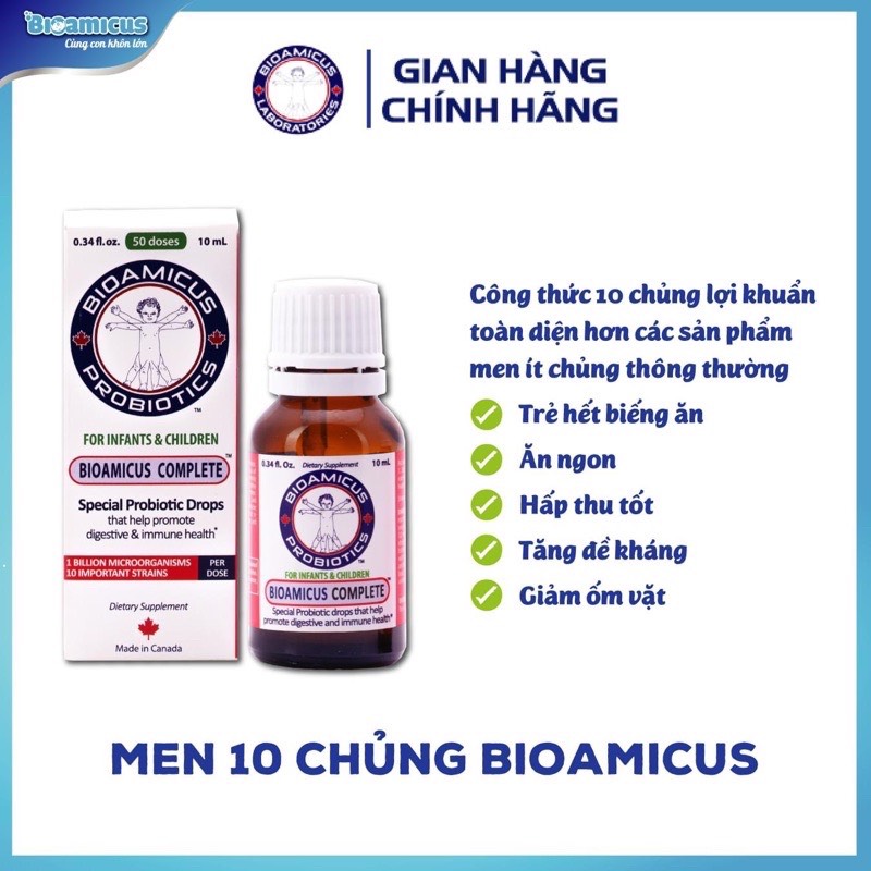Men vi sinh 10 chủng BioAmicus Complete