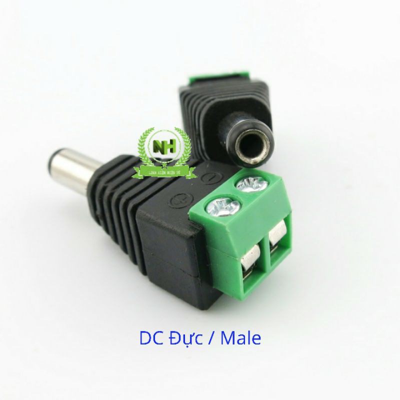 Set 2 chiếc Jack Nối DC Đực/ Cái 5,5* 2,1mm loại tốt