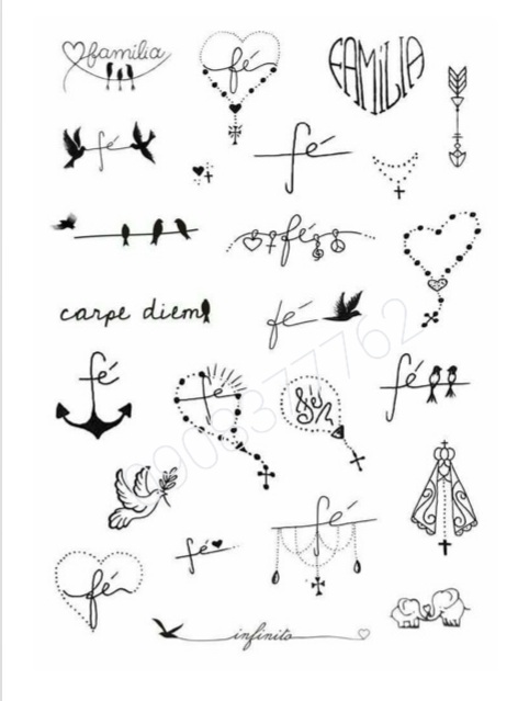 Catalo mẫu hình xăm mini tatoo 1000 hình, tặng nước scan hình