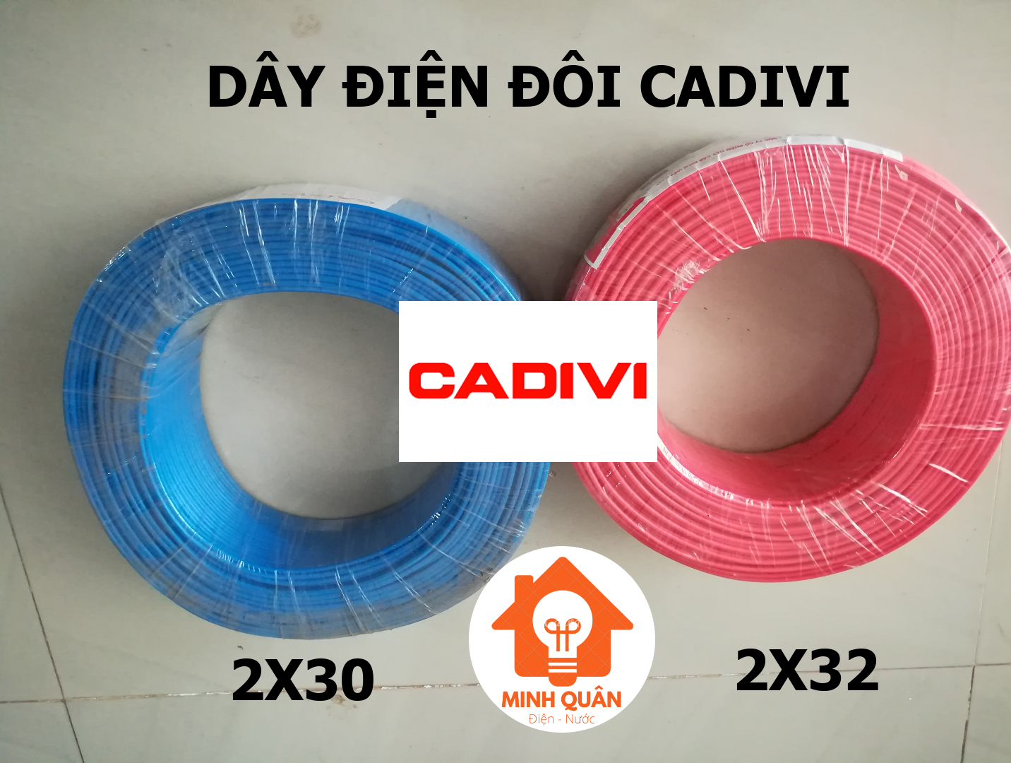 1 mét dây điện đôi cadivi mềm ruột đồng 2x1 vcdm , 2x1.5 vcdm bọc nhựa pvc an toàn