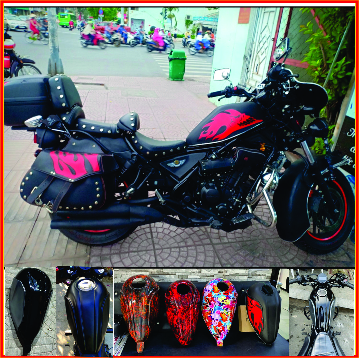 [HCM]Phôi áp Bình xăng cho Rebel 300/500