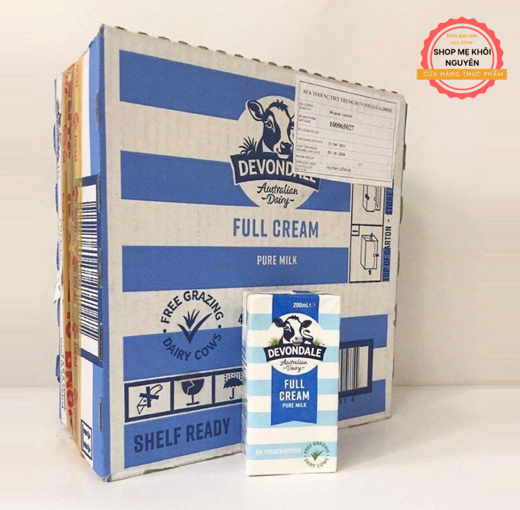Thùng 24 Sữa Úc Tươi Nguyên Kem DEVONDALE 200ML - Sữa Nhập ÚC- GIÁ SỈ 1/2024