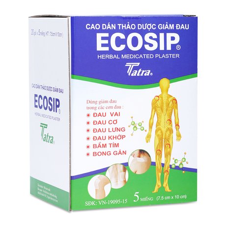 🌺 Nguyên hộp Cao Dán Thảo Dược Nóng Ecosip Tatra