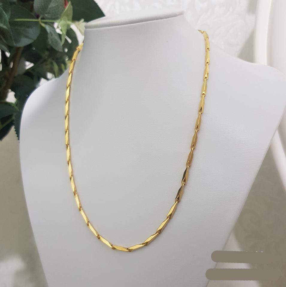 Dây chuyền nam mạ vàng bản nhỏ