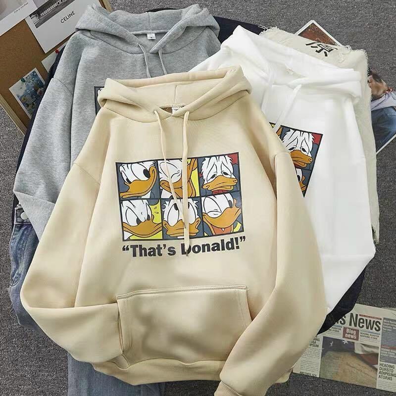 [HCM]ÁO KHOÁC HOODIE NAM NỮ VỊT DONAL CHẤT VẢI DÀY DẶN ẤM ÁP - BIG SHOP