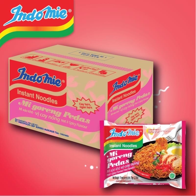 Thùng 40 gói mì xào khô indomie goreng - mix ngẫu nhiên đủ vị