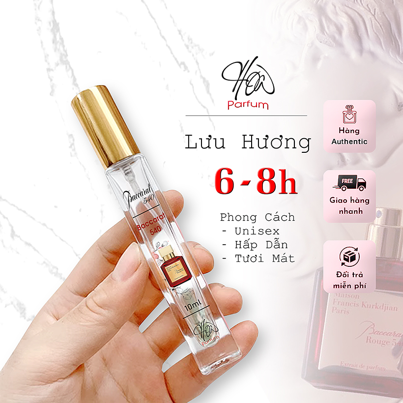 [H915] Combo 2 Chai Nước Hoa Chiết MFK 540 10ml Thơm Lâu, Hương thơm của sự giàu sang phú quý