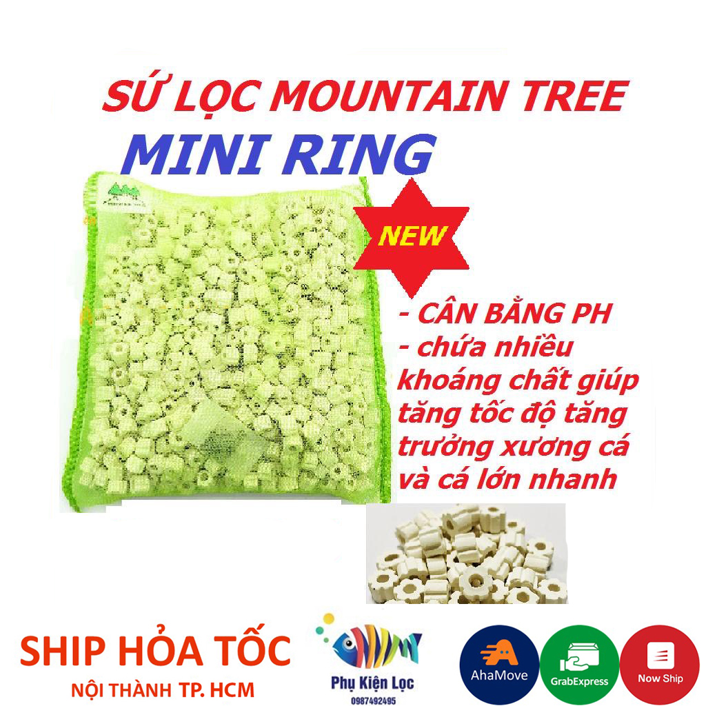 Sứ lọc cao cấp mini ring giúp cân bằng ph - mountain tree cho hồ cá