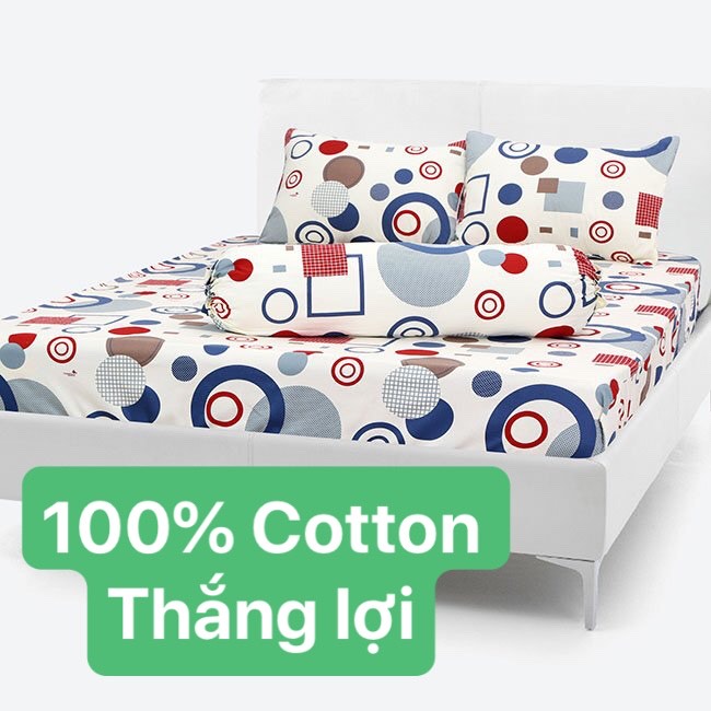 [HCM]Bộ Drap 100% vải Cotton Thắng Lợi {4 MÓN} { chuẩn logo]