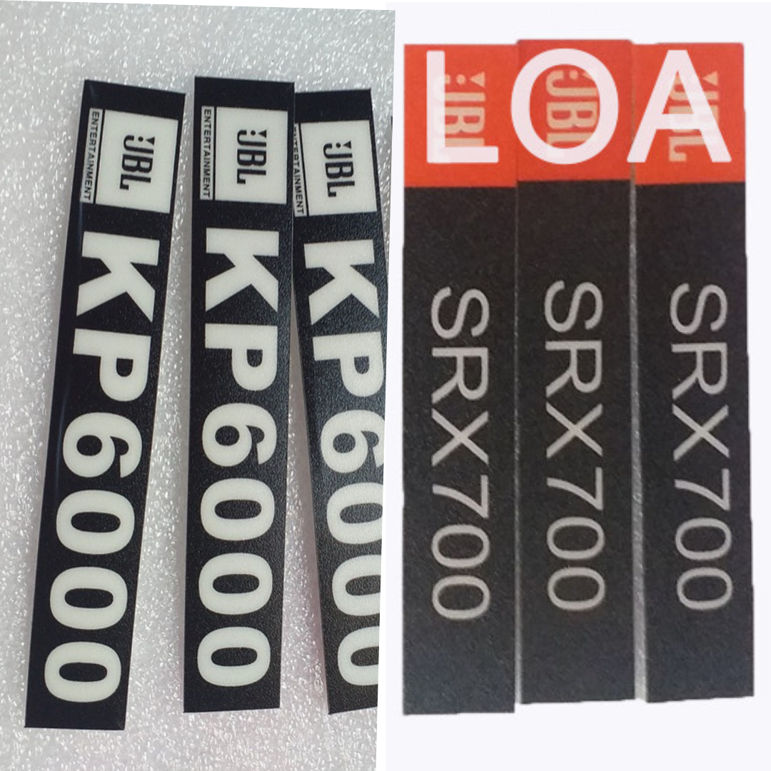 Tem srx700, kp6000 dán tay thùng loa có keo dính