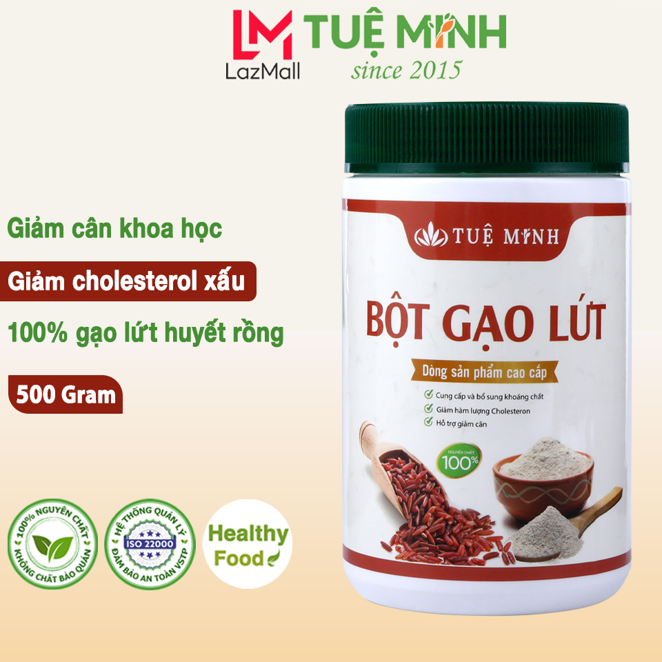 Bột gạo lứt huyết rồng Tuệ Minh, bột gạo lứt đỏ giảm cân hiệu quả hộp 500g