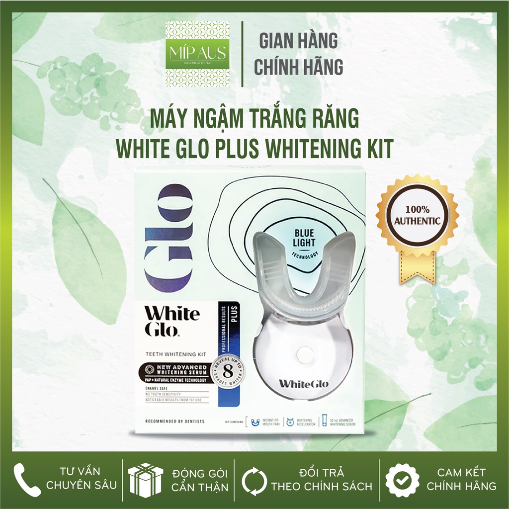 Máy Làm Trắng Răng Bằng Ánh Sáng Xanh 💎💎 White Glo Plus Whitening Kit