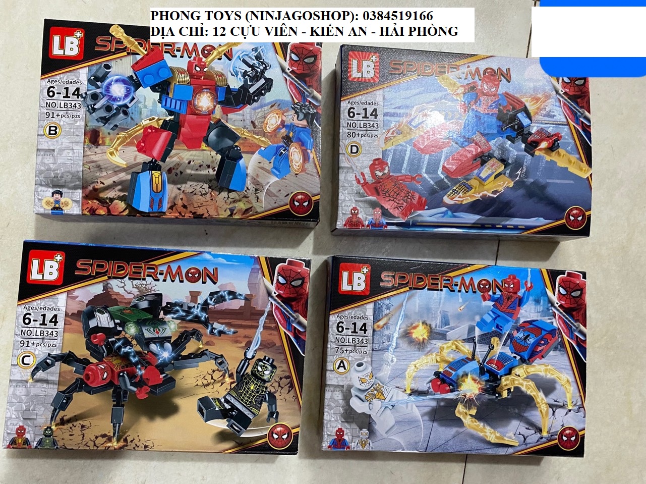 Lịch sử giá Lắp ráp xếp hình lego spiderman lb 343 : set 4 bộ siêu anh hùng  người nhện biến hình cập nhật 4/2023 - BeeCost
