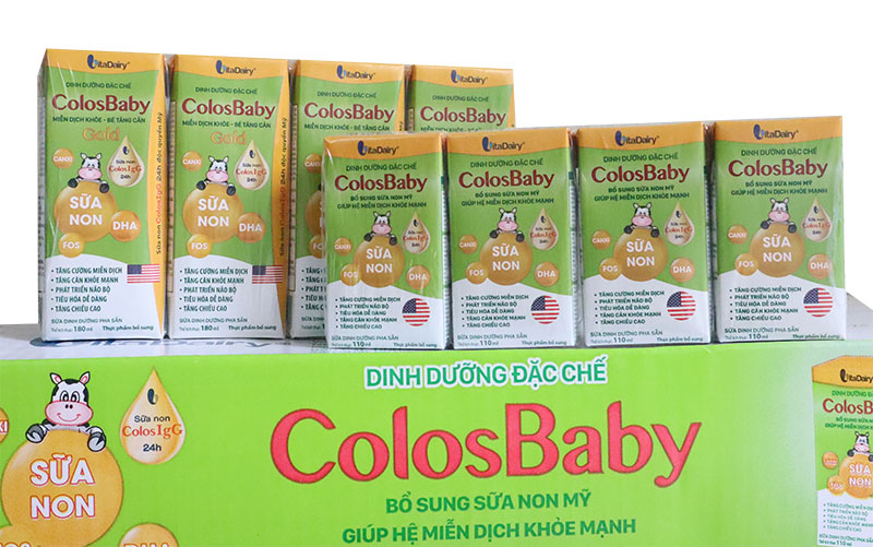 Thùng 48 hộp sữa pha sẵn ColosBaby Gold 110ml bổ sung Sữa non ColosIgG