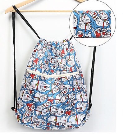 Balo Dây Rút Gấp Gọn Doraemon Doremon Balo Hình Mon Dễ Thương