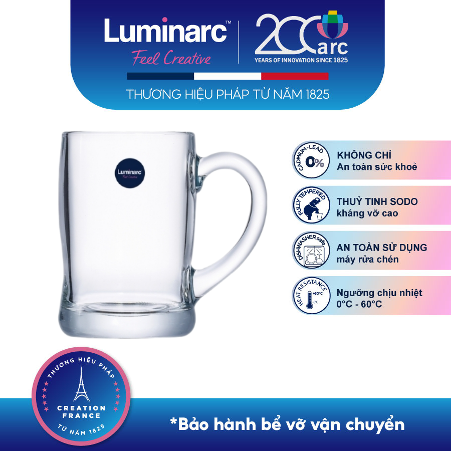 Bộ 6 Ly Bia Thuỷ Tinh Luminarc Benidorm 450ml - LUBEG2616