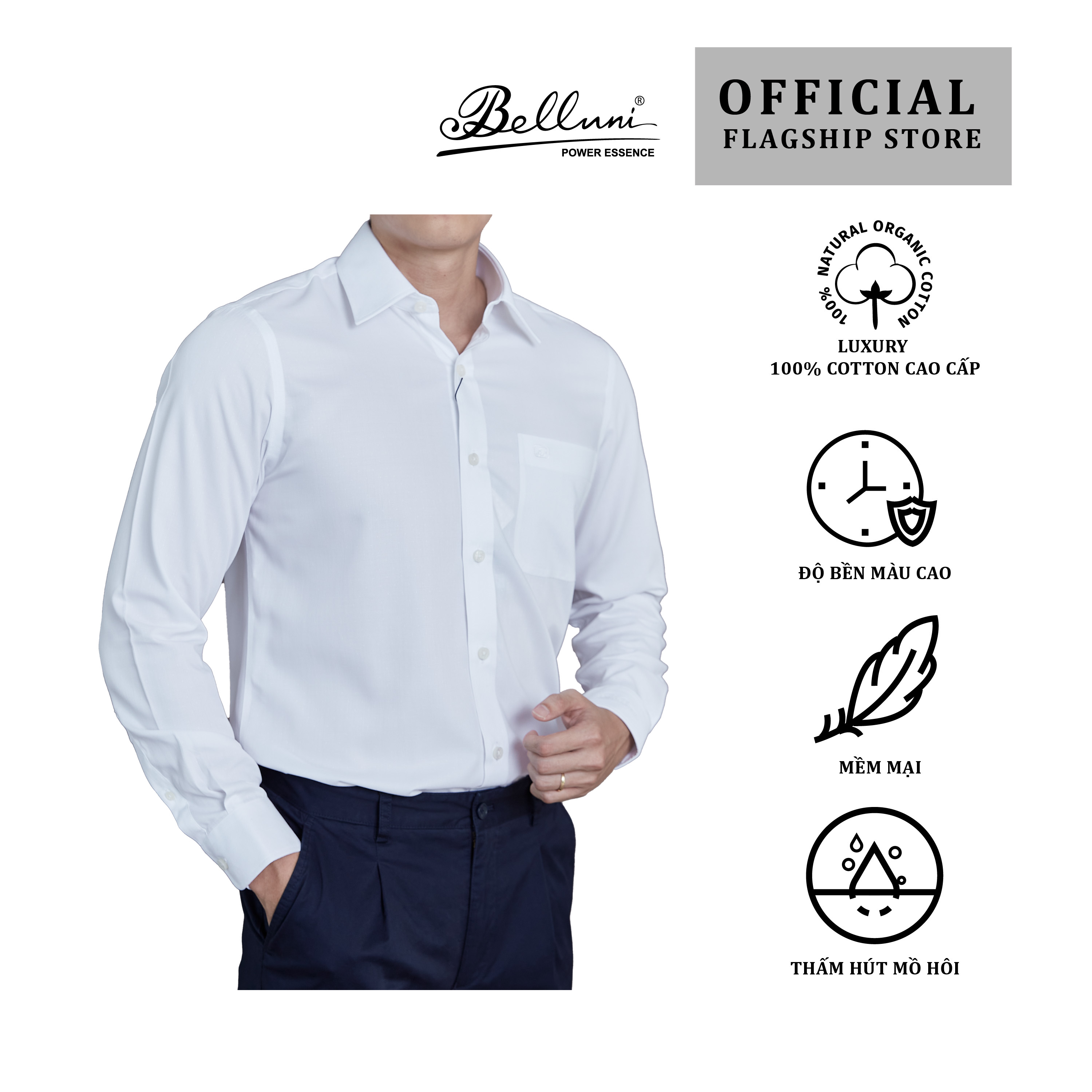 Áo sơ mi nam dài tay cao cấp belluni luxury - adl.pcmj.be.3.w2