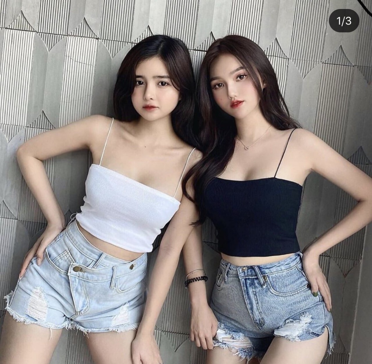 Áo hai dây sợi bún, áo hai dây croptop thun borip co giãn hd37