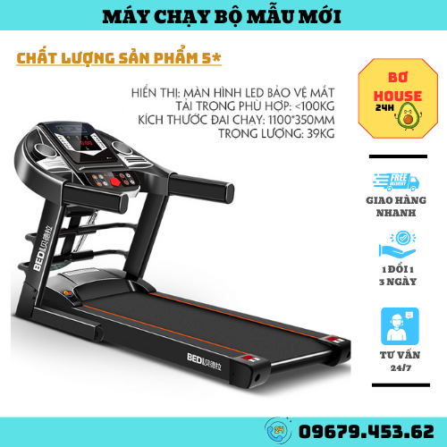 Máy chạy bộ đa năng KK005 Bảo hành 5 năm Tặng Kèm đai đánh mỡ bụng giúp tăng cường thể lực giảm cân hiệu quả