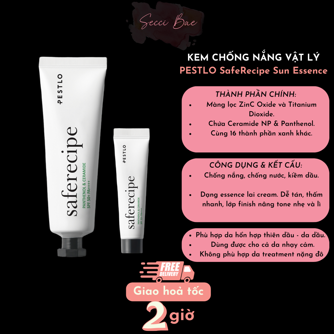 [ Bản Thuần Vật Lý ] Tinh chất chống nắng Pestlo Safe Recipe Sun Essence