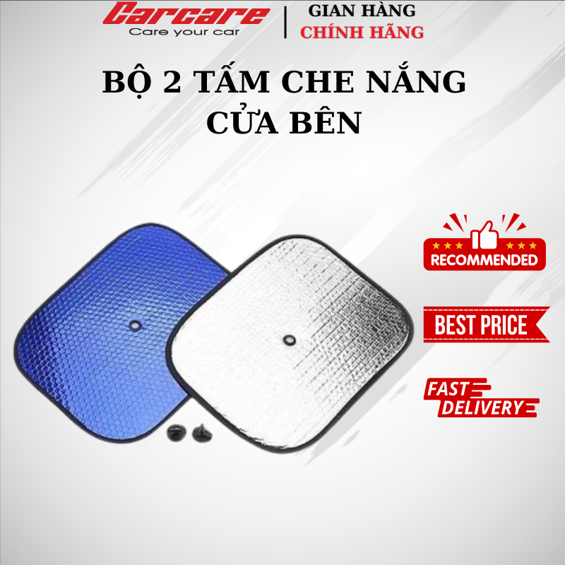 Bộ 2 Tấm Chắn Nắng Cửa Bên Ô tô {Loại dày, mú chân không trắng} - tấm che nắng cửa bên, chắn nắng cửa bên