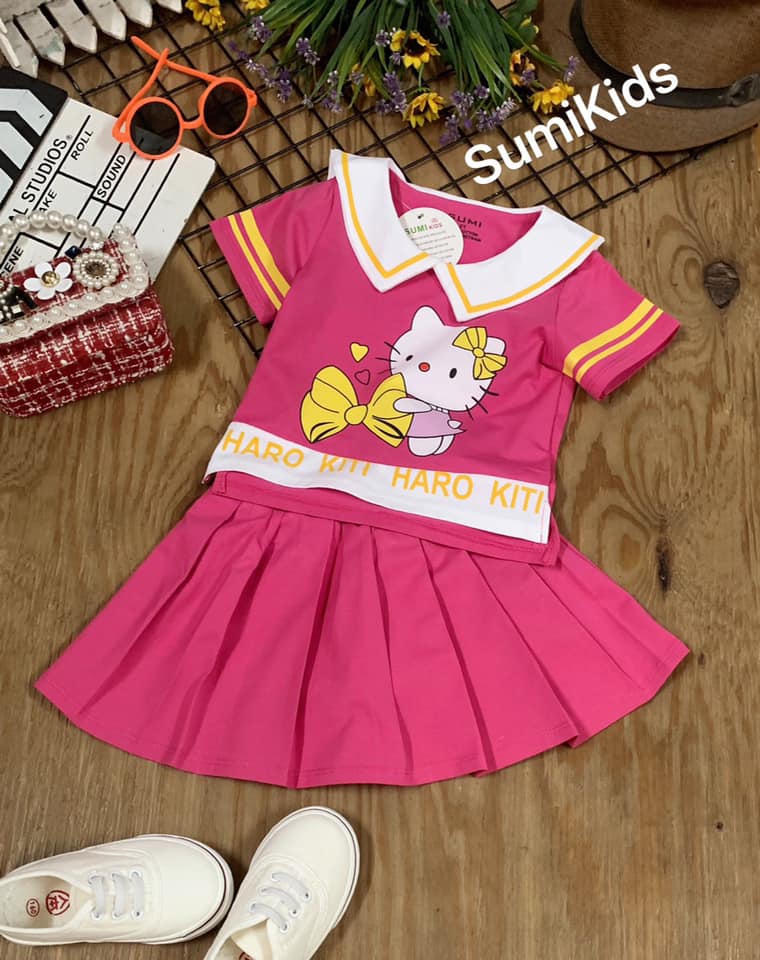 Set chân váy hình kitty bé gái size đại