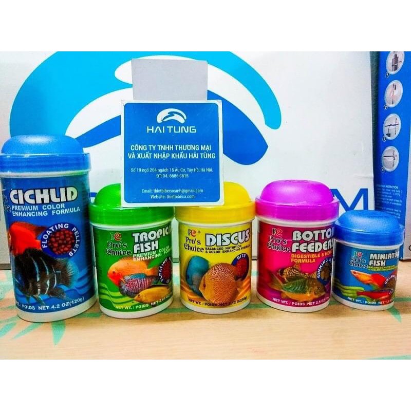 Thức ăn cá Pro's Choise- Thức Ăn cho Cá Thủy Sinh Loại Tốt dạng hạt và lá