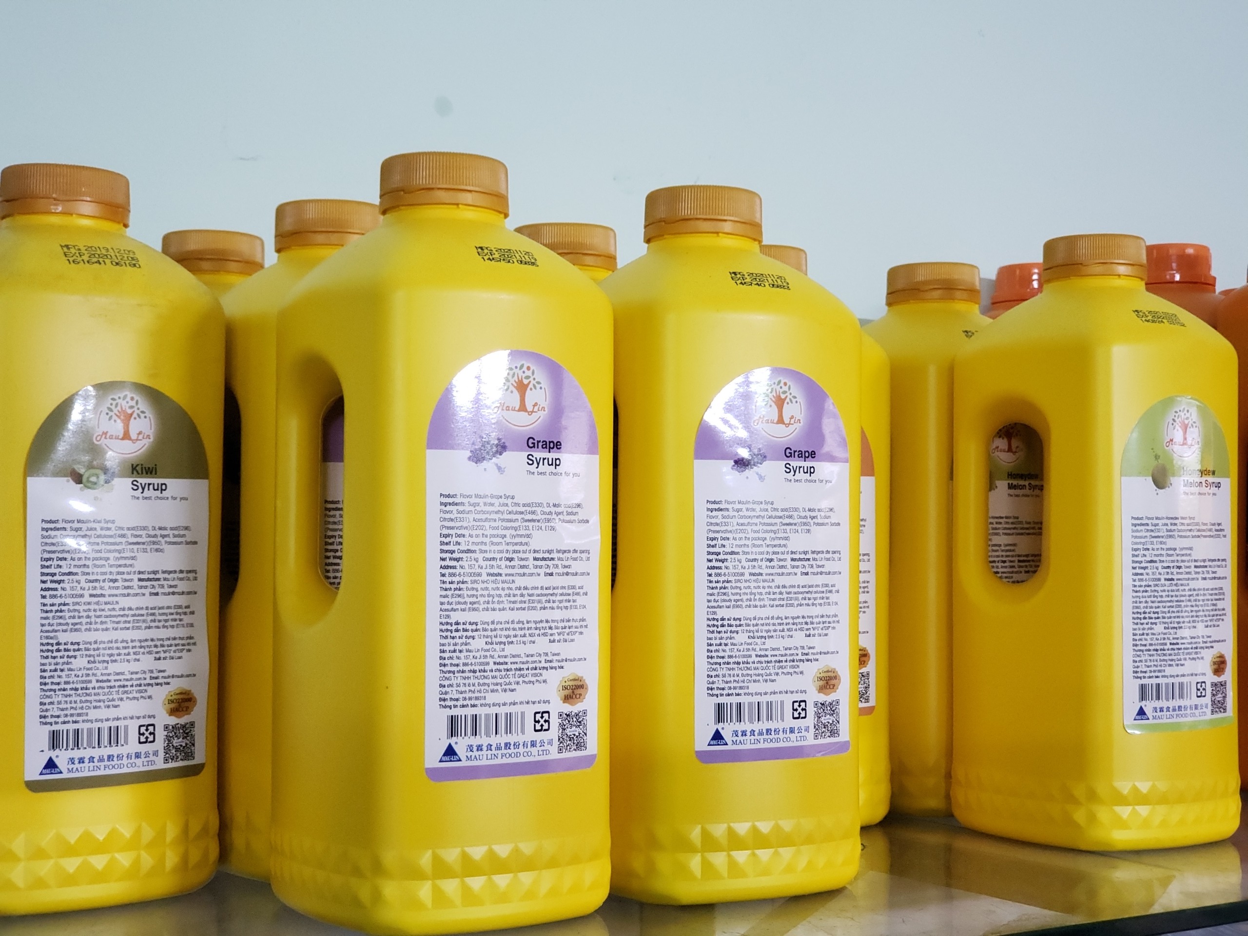 Siro Maulin Đài Loan có đủ mùi bình 2.5kg