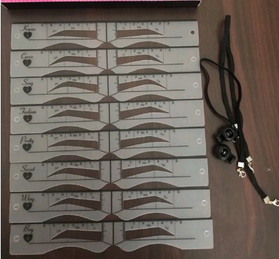 [HCM]KHUÔN KẺ VẼ LÔNG MÀY THÁI LAN -  khung kẻ vẽ chân mày 8 kiểu thái