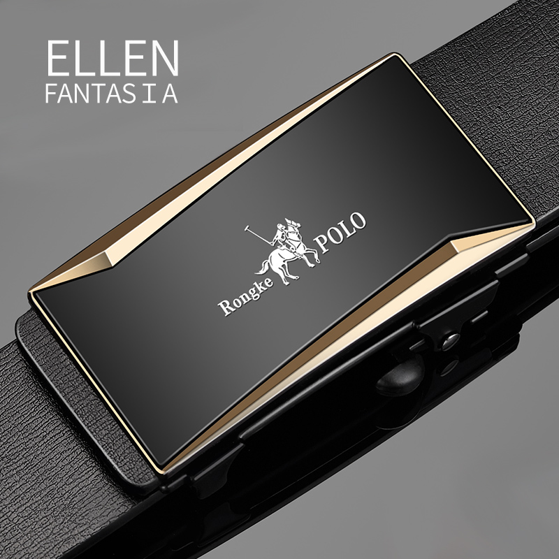ELLEN Fantasia Thắt Lưng Da Nam Rẻ Tiện lợi Khóa Tự Động Cao Cấp Dây Nịt Nam Da Bò 100% Chính Hãng Thiết Kế Đơn Giản Thời Thượng Thắt lưng thắt lưng khóa tự động không răng