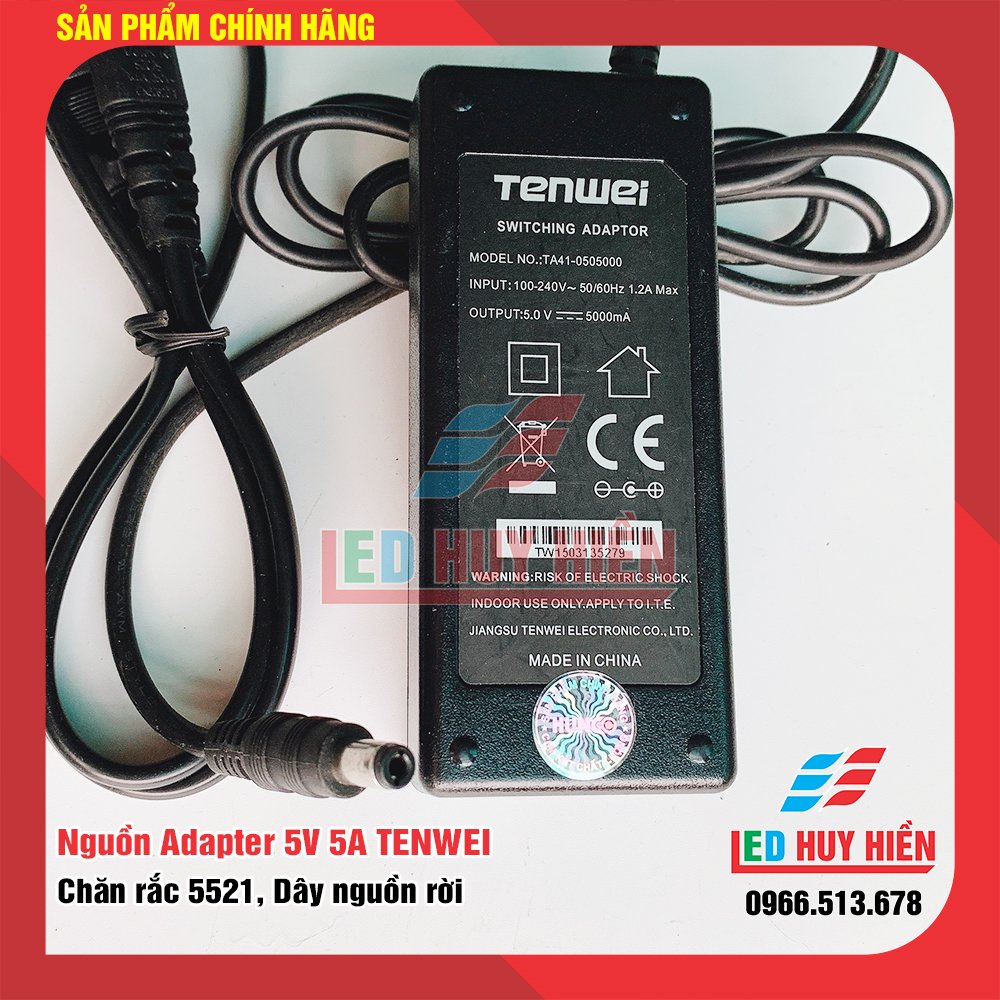 Nguồn adapter tenwei 5v5a - 5v 25w nguồn nhựa 5v 5a chạy cho led